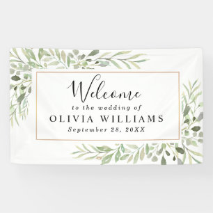 Banderoles Eucalyptus Vert Mariage simple
