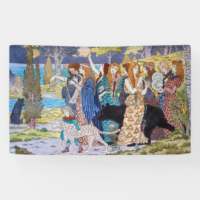 Banderoles Eugene Grasset - Panneau décoratif Harmony (Horizontal)