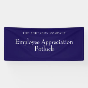 Banderoles Événement d'appréciation du personnel bleu