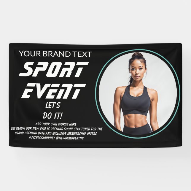 Banderoles Événement sportif, Ouverture d'une salle de sport, (Horizontal)
