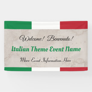Banderoles Événement sur le thème italien Bienvenue
