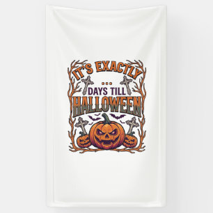 Banderoles Exactement Jours Avant Halloween Citrouille Chauve