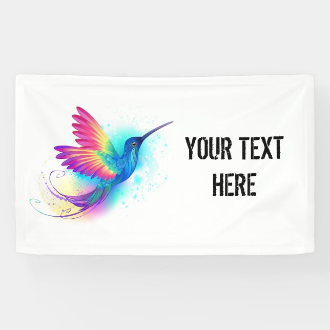 Banderoles Exotic Rainbow Hummingbird (Horizontal)