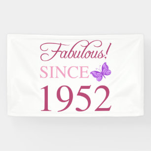 Banderoles Fabuleux 70e anniversaire féminin 1952
