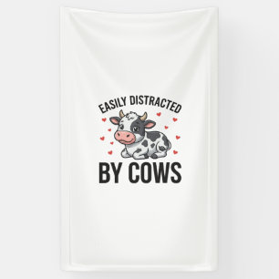 Banderoles Facilement distrait par les vaches Graphique de va