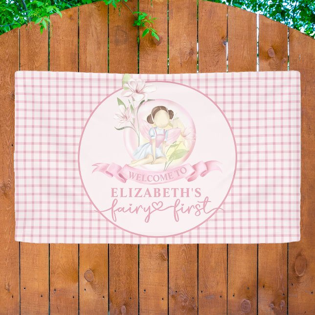 Banderoles Fairy First Girl's 1st Birthday Party Custom Vinyl (Créateur téléchargé)