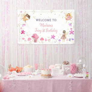 Banderoles Fairy Garden Floral Anniversaire