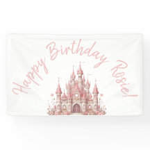Fairy Tale Castle Girl Rose Personnalisée Party