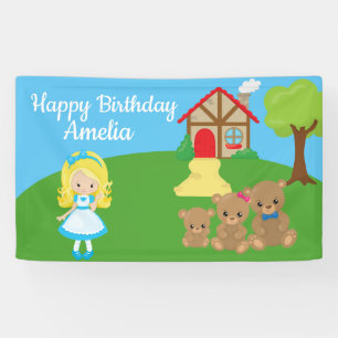 Banderoles Fairytale Goldilocks et Three Bears Anniversaire