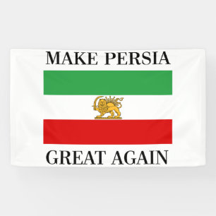 Banderoles Faites à Perse grand encore - Shah du drapeau de