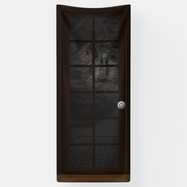 Banderoles Fake Door Ghost Halloween Haunween Haunted House P (Vertical)