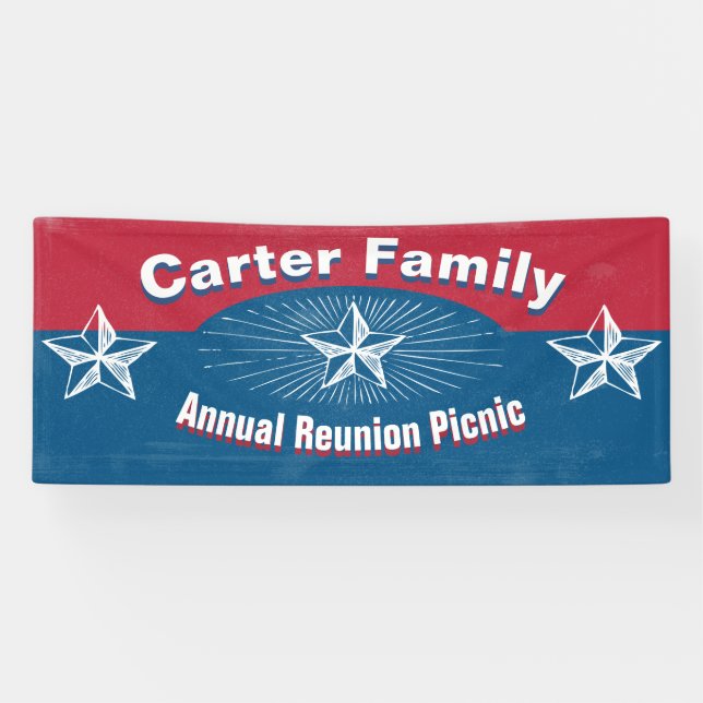 Banderoles Family Reunion Gathering Événement Pique-nique (Horizontal)