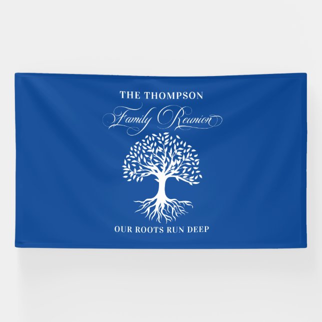 Banderoles Family reunion tree backdrop banner (Horizontal)