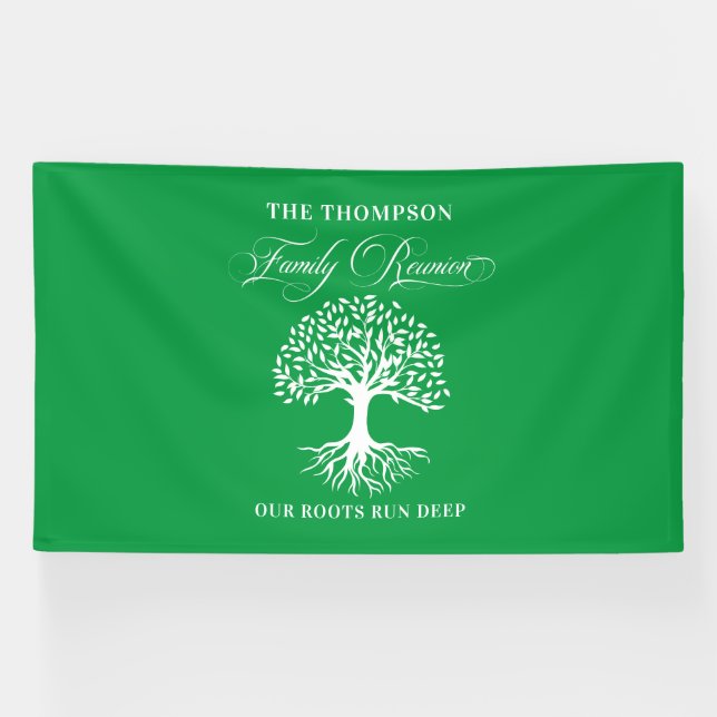 Banderoles Family reunion tree backdrop banner (Horizontal)