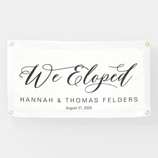 Banderoles Fancy We Elopé Voiture Banner (Horizontal)