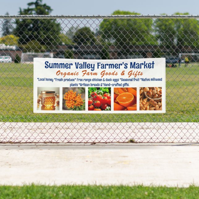 Banderoles Farmers Marché Personnalisé Photos Publicité Banni (En situation)