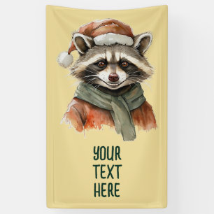 Banderoles Favoris de Noël animal amusant - Raccoon 1