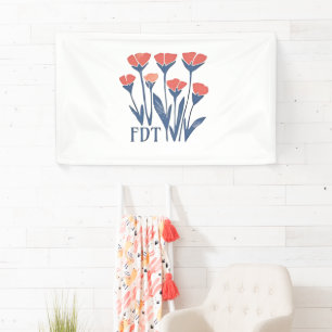 Banderoles FDT Floral Wreath Subtle Feminine Boho Anti-Trump