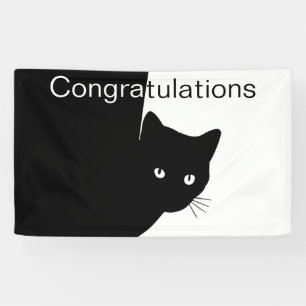 Banderoles Félicitations au Chat Noir Rusé