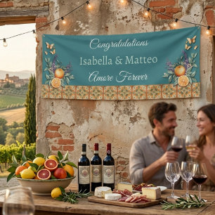 Banderoles Félicitations Fiançailles Mariage Toscan