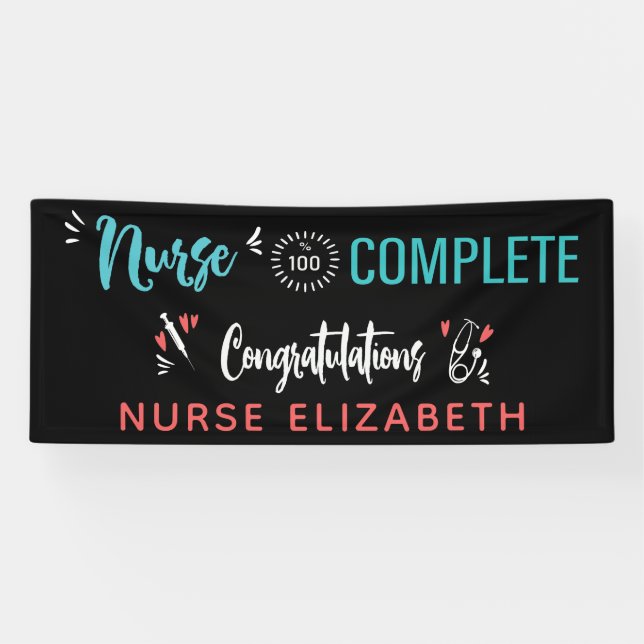 Banderoles Félicitations Funny Nursing Graduation (Horizontal)