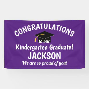 Banderoles Félicitations Gardergarten Graduation Purple