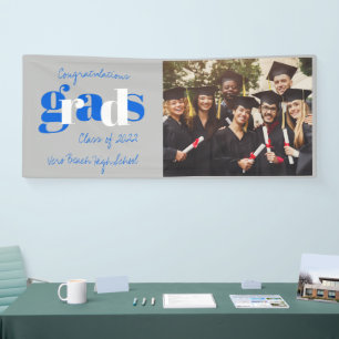 Banderoles Félicitations Grads Photo 2022 Graduation Banner