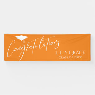 Banderoles Félicitations Graduate Class of Bright Orange