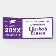 Félicitations Graduate Custom Banner Purple