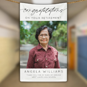 Banderoles Félicitations Modernes Pour Votre Retraite Photo