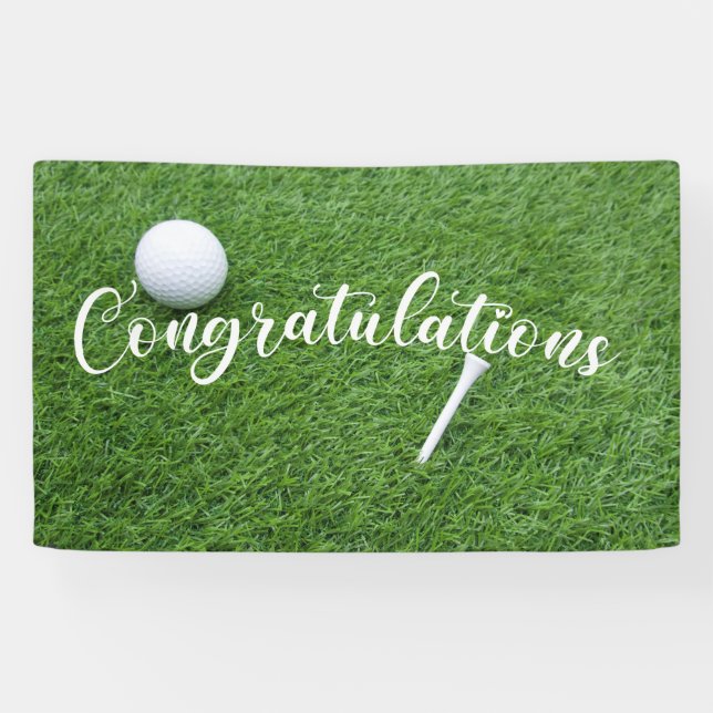 Banderoles Félicitations pour l'herbe verte de Golf (Horizontal)