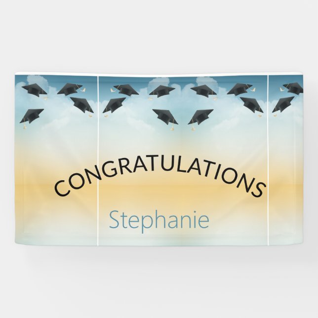 Banderoles Félicitations pour votre simple diplôme (Horizontal)