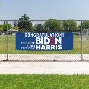 Banderoles Félicitations Président Biden VP Harris Indoor Out