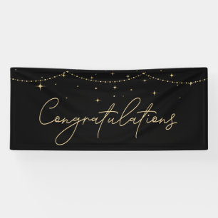 Banderoles Félicitations Simple Black Gold Elegant