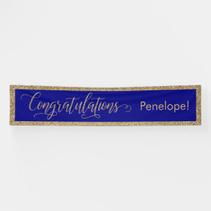 Banderoles Félicitations Typographie Parties scintillant d'or