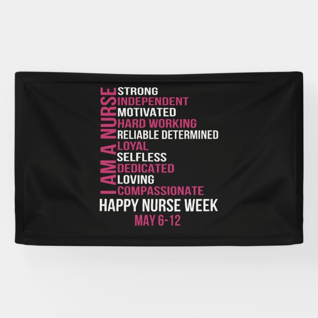 Banderoles Femmes Je Suis Une Infirmière Heureuse Semaine Des (Horizontal)
