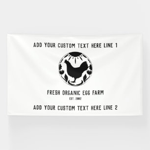Banderoles Ferme d'oeufs bio Ferme de poulet rustique