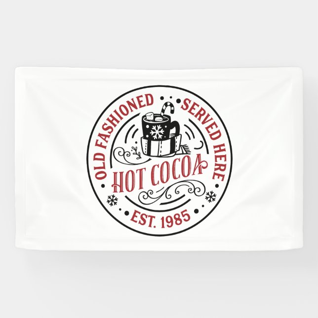 Banderoles Festif Noël Hot coca bar vendeurs (Horizontal)