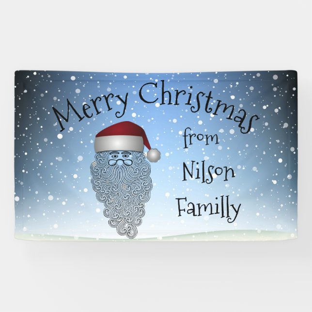 Banderoles Festive Chritsmas Party Funny mignon Santa Claus (Horizontal)