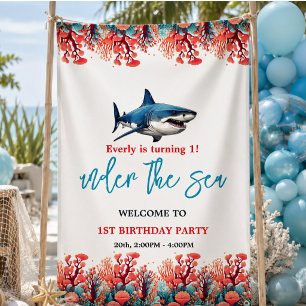 Banderoles Fête d'anniversaire 1 an sous la mer