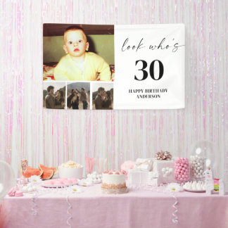 Banderoles Fête d'anniversaire 30 ans 4 Collage photo