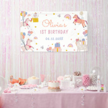 Fête d'anniversaire arc-en-ciel licorne pastel mag