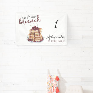 Banderoles Fête d'anniversaire Crêpes à l'aquarelle
