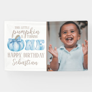 Banderoles Fête d'anniversaire de 1 an Photo de cette petite 