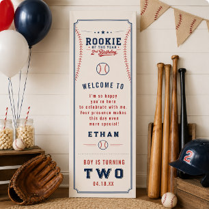 Banderoles Fête d'anniversaire de 2 ans Rookie of the Year Ba