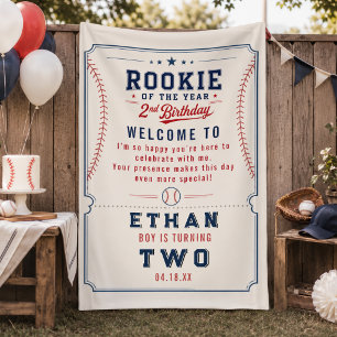 Banderoles Fête d'anniversaire de 2 ans Rookie of the Year Ba