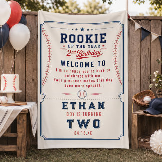 Banderoles Fête d'anniversaire de 2 ans Rookie of the Year Ba