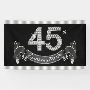Banderoles Fête d'anniversaire de 45 ans