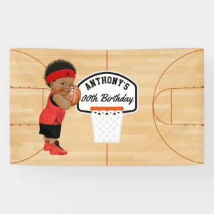 Banderoles Fête d'anniversaire de basket-ball personnalisée