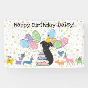Banderoles Fête d'anniversaire de chien Griffon bruxellois no
